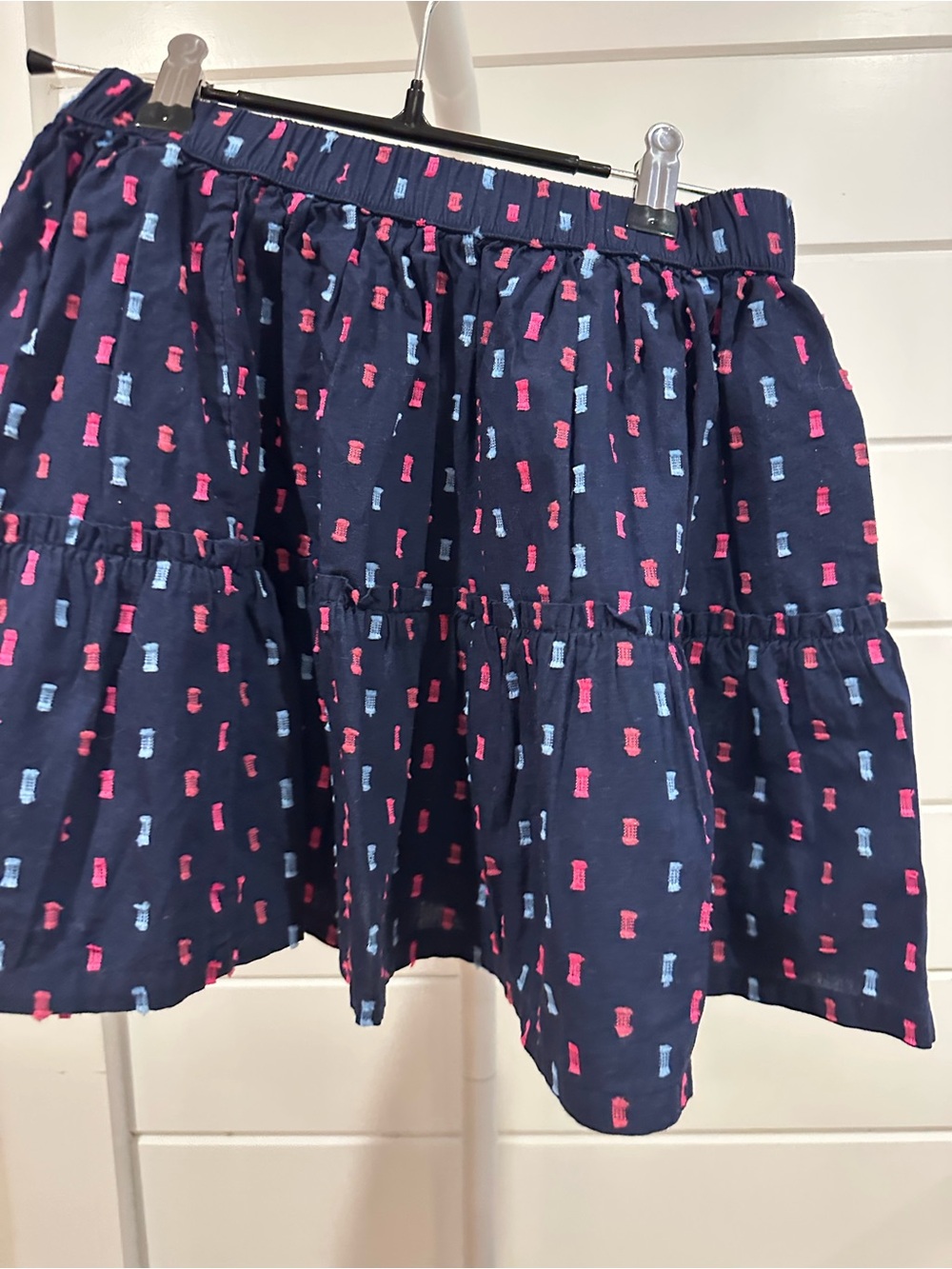 Gap kids Navy Tiered Skirt with Pink & Light Blue Print